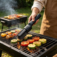 Foldable Electric BBQ Brush with Stainless Steel Bristles