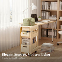Mobile Backpack Rack Sturdy Construction Multi-Tier Rolling Organizer for Office