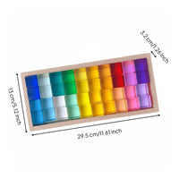 Acrylic Color Blocks Transparent Translucent Block Set Smooth Edges Rainbow Stacking Blocks for Kids, Playroom
