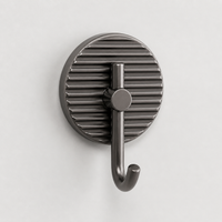 Strong Wall Hooks, Removable Adhesive Hooks, 2-Pack, Kitchen Tools, Entrance Key Storage, No Drilling, Metal