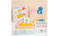 Child-Led Sand Tray Set with Cards Learning Sand Tray with Wooden Board Tactile Math Counting Board Fine-Motor for Preschoolers, Toddlers, Homeschool, Classroom, Playroom