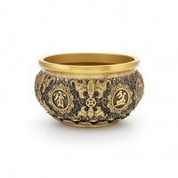 Wealth Bowl with Wealth Frog Decorative Treasure Basin Heavy for Home Decor