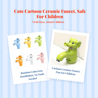 Cartoon Elephant Ceramic Faucet for Kids Bathroom