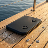 Slimline Marine Deck Cover ABS Plastic Deck Hatch Cover Textured Rectangle Hatch Lid