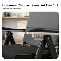Ergonomic Reclining Chair with Footrest High-Back Foldable Lounger with Footrest