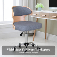 Armless Rolling Desk Chair Padded Seat rotating Stool Easy to Clean for Study Room