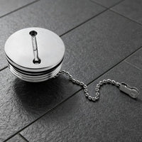 Yacht Petrol Cap with Chain Rustproof Stainless Steel Deck Fill Rust-Resistant Cap Resistant Marine Tank Cover