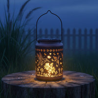 Dragonfly Sunburst Garden Light Wrought Iron Outdoor Lighting for Yard, Pathway