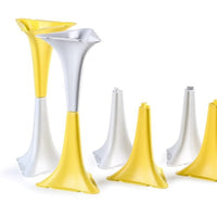 8 Pieces Agility Cone Training Cone Set White and Yellow Lightweight Stackable Training Markers
