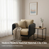 Nordic and elegance plush accent Chair Modern Minimalist Design Oversized Armchair Comfortable Indoor Seating Statement Piece for Apartment Dwellers, Interior Designers, Living Room, Bedroom, Lounge Area, perusing alcove