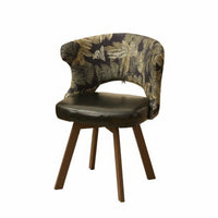 Upholstered Swivel Stool with Cutout Back Multi-Purpose for Study Room, Bedroom