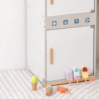 CE Certified Wooden Kitchen Playset Realistic Design Kids Play Kitchen Educational Pretend Cooking Set Nordic Design for Boys and Girls, Playroom, Nursery, Preschool