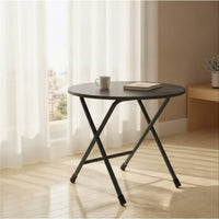 Foldable Folding Table with Metal Legs Compact Folding Table Portable Furniture Lightweight for Dorm Rooms