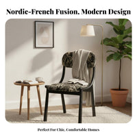 Cane rear Dining Chair French design Indoor Furniture sturdy Wood Frame Minimalist for Bedroom