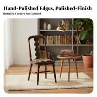 Upholstered Wooden Armchair French design Dining Seat sturdy Wood Frame Easy Assembly for Homeowners, Living Room