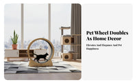 Sturdy Design feline jogning Wheel sturdy Construction feline Exercise Wheel Pawgentle Surface Pet Treadmill Reduces Boredom for Indoors, Living Room, Home