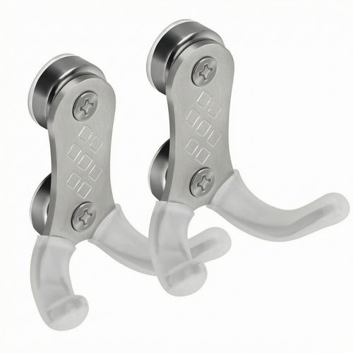 2 Pieces Coffee Accessory Hanger Brushed Silver Portafilter Holder Tool Installation Stainless Steel Hook Holder