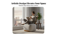 Upholstered Armchair Nordic Aesthetic Lounge Chair Modern Minimalist Comfortable Backrest for Adults, Living Room