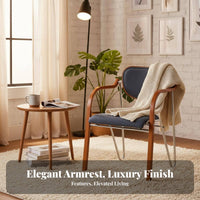 Upholstered Armchair modernist Design Cushioned Fabric Armchair Retro Inspired