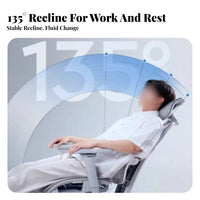 Ergonomic Computer Chair Adjustable Height Rolling Mesh Seat Rocking Function