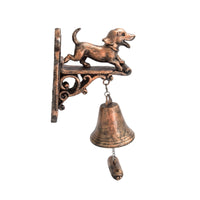 Rectangular Plaque Decorative Welcome Sign Antique Bronze Dog Doorbell