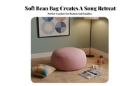 Round Pouf Ottoman Soft & Comfortable Soft Seat Chair Lightweight & Portable Versatile Use for Students, Small Areas