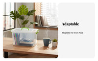 Clear Lidded Container adaptable Clear Lidded container Grooved Lid for Dorm Room