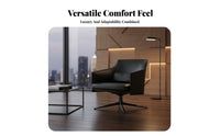Minimalist Design Upholstered rotating Armchair Luxury Feel Lounge Chair Ergonomic Backrest Indoor Seating Plush Padding for Office Professionals, Homeowners, Interior Designers, Living Room, Reception Area, Bedroom, perusing corner