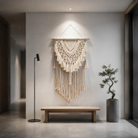 Boho Wall Tapestry Fringe Design Tassel Woven Wall Decor Eco-Friendly