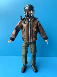 zqn 1/6兵人 21世纪 飞行员 衣服 夹克 外套 真皮 皮衣 散货 模型