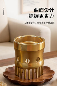 Pure Brass Massage Comb for Scalp Meridian, Wide-Tooth Comb for Scraping, Wellness Center Same Style