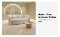 Elegant Look arcd Sectional Sofa Minimalist Aesthetic Lounge Seating Deep Seat Living Room Furniture plushLike Comfort for Business Owners, Interior Designers, Apartment Dwellers, Reception Area, Boutique, Studio, Bedroom