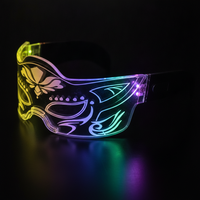 LED Luminous Acrylic Glasses Futuristic Color Changing Light Up Eyewear for Parties and Bars