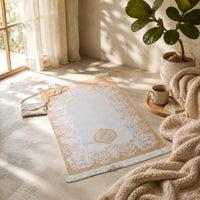 Jacquard Prayer Mat Easy to Stow-Away Folding Prayer Mat Reusable for Mosque