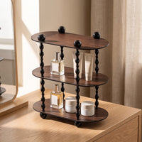 Compact Vanity Shelf with Spindle Legs | 2-Tier, Tabletop Storage Rack, for Dresser