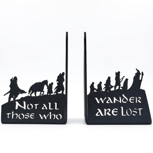 Metal Bookends, Tree of Life Design, Black