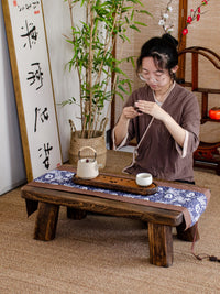 Solid Wood Tatami Low Table with Chinese Style