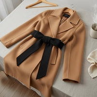Adjustable Wool Coat Belt, Unisex, Black, Fall Winter