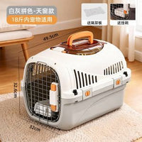 Hard-Sided Pet Carrier for Cats, Portable Cat Carrier Crate, Pet Travel Box, Car Dog Cage, Space Capsule