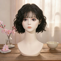 Mannequin Head Realistic Display Bust Hairpiece Display Head for Photo Studios