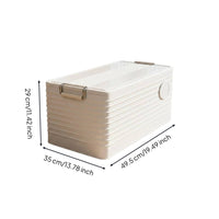 Stackable Lidded Storage Bin Space-Saving Folding Storage Box Lightweight