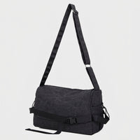 Notebook Bag and Travel Bag for Men and Women, Anti-Theft Crossbody Bag with Shoulder Strap, Plain Pattern with Sewing Line Details, No Lining