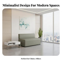 Curved Sectional Booth configurable Design Lowheight curved-Shaped Sofa dense Foam Space-Saving for Clinic, Lounge Area, Lobby