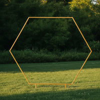 Hexagonal Arch Snap-Assembly Wedding Arch Stand Freestanding Backdrop Frame with Feet for Decorators, Florists, Weddings, Parties, Photo Booths