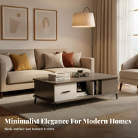 Extendable TV Console with Matching Coffee Table Modern Minimalist aesthetic