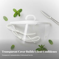 Anti-Fog Clear Food Service Mask Breathable Plastic Mouth Cover Adjustable Ear Loops for Chefs, Caterers, Catering, Kitchen, Beauty Salon