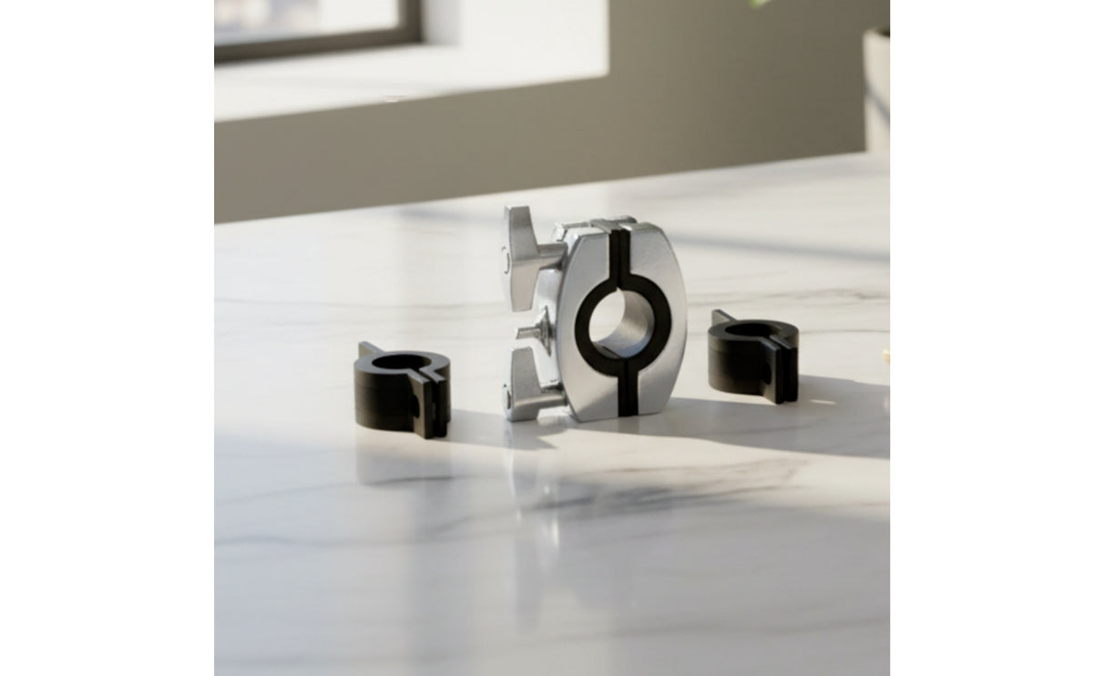 Black Drum Rack Pipe Clamp Versatile Drum Rack Clamp with Sleeves Adjustable Hardware Reliable for Drummers, Stage Technicians, Rehearsal Studios