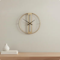 Modern Geometric Metal Timepiece Minimalist Openopenwork Wall Timepiece Black