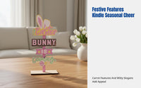 Wooden Easter Bunny Desktop Decor, Creative Sign, Cute Bunny, Home and Holiday Decoration