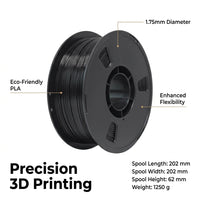 PLA Filament 1.75mm for Printers Printer Spool for Prototyping and Modeling, 330m Length for Engineers, Dimensional Accuracy +/- 0.05mm